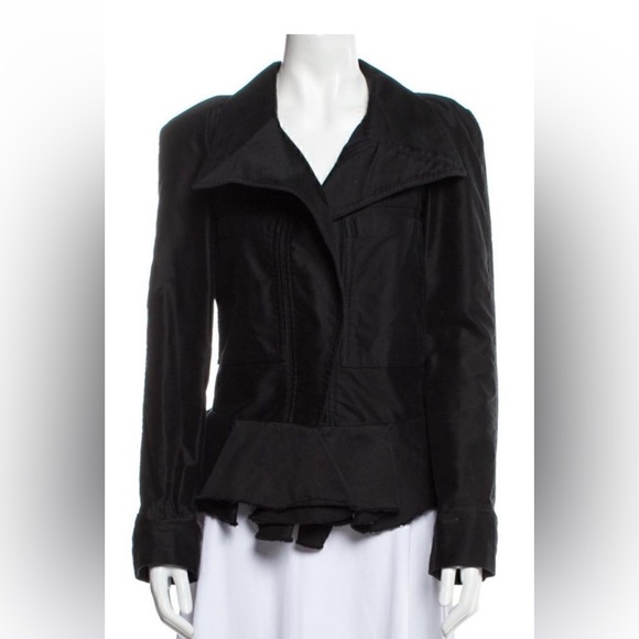 Isabel Marant Jackets & Blazers - Isabel Marant Black Ruffle Jacket, Shoulder Pads
